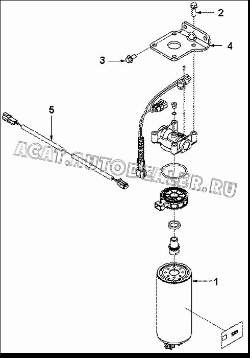 Топливный фильтр 3959611 для Cummins ISLe310-30