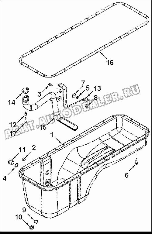 Маслоприемник C3944264 для Cummins ISLe310-30