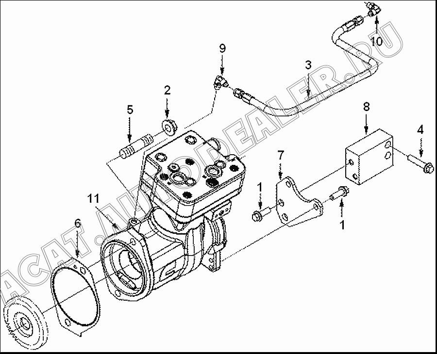 Гибкий шланг C3916048 для Cummins ISLe310-30