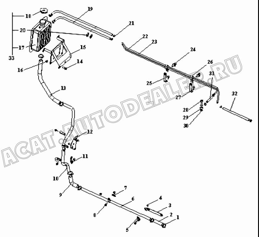 Защитный кожух 1311051K1H для FAW CA3252