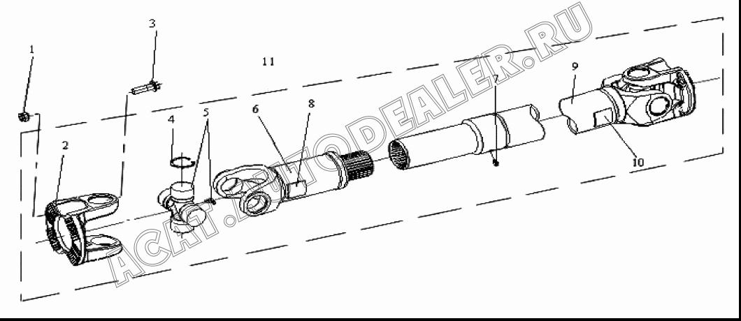 Фланцевая вилка 2205023B377 для FAW CA3252