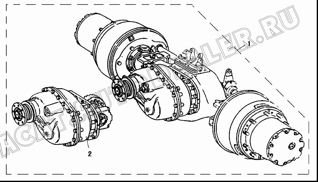 Средний мост в сборе 2500010-523 для FAW CA3252