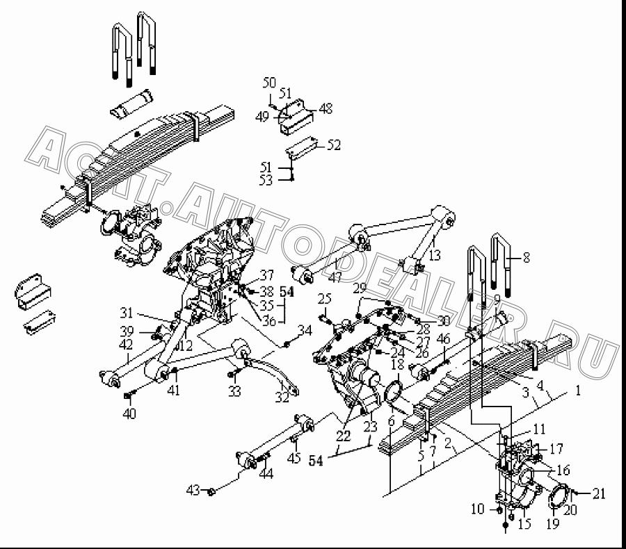 Задняя рессора 2912010-260 для FAW CA3252