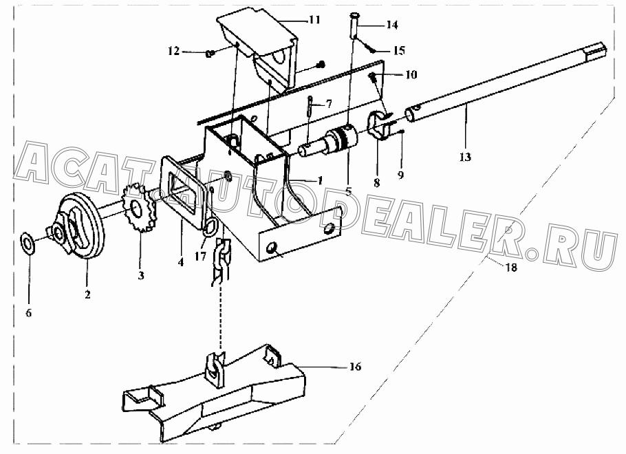 Корпус подъемника 3105015-242 для FAW CA3252