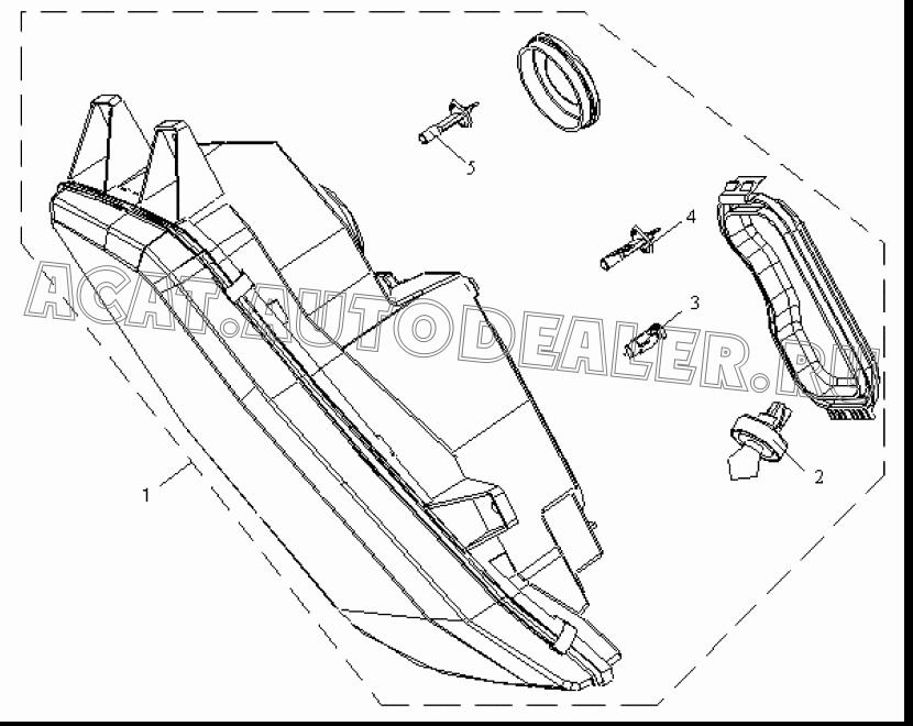 Левая передняя фара 3711015A487 для FAW CA3252