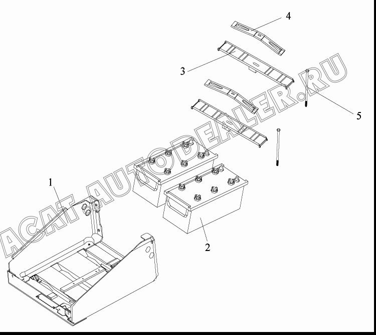 Держатель аккумулятора в сборе 3703015-367 для FAW CA3252