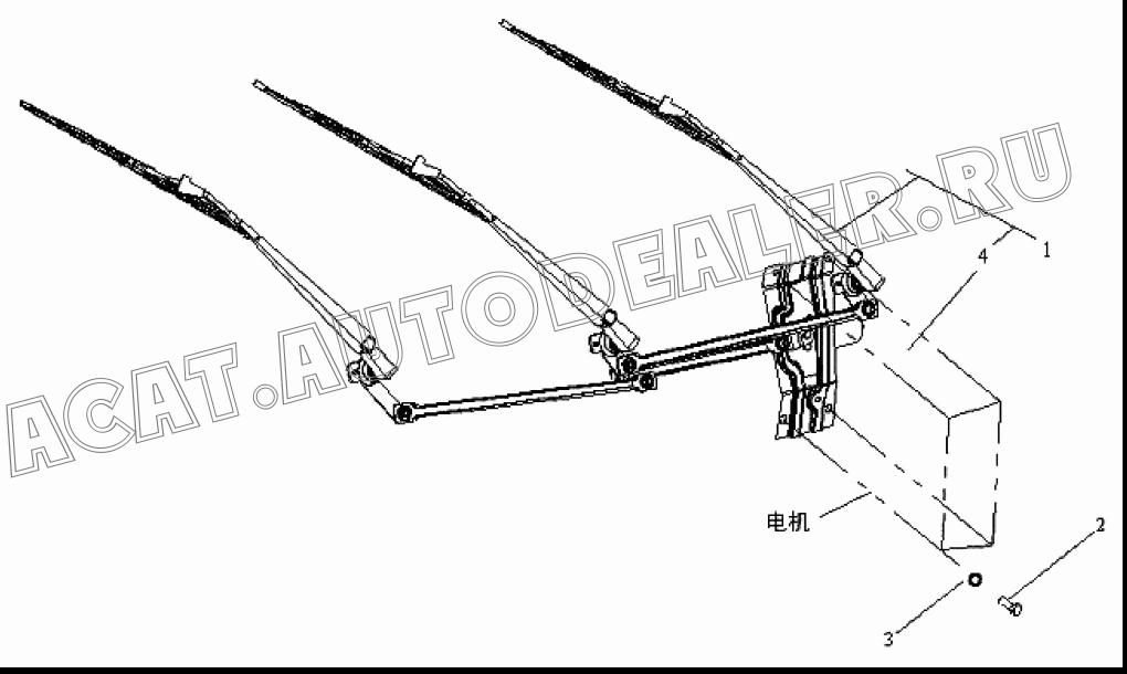 Стеклоочиститель в сборе 5205010-1HB1 для FAW CA3252