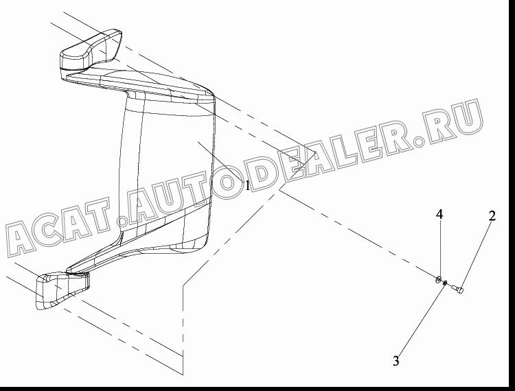 Левое наружное зеркало заднего вида 8202015-A17 для FAW CA3252