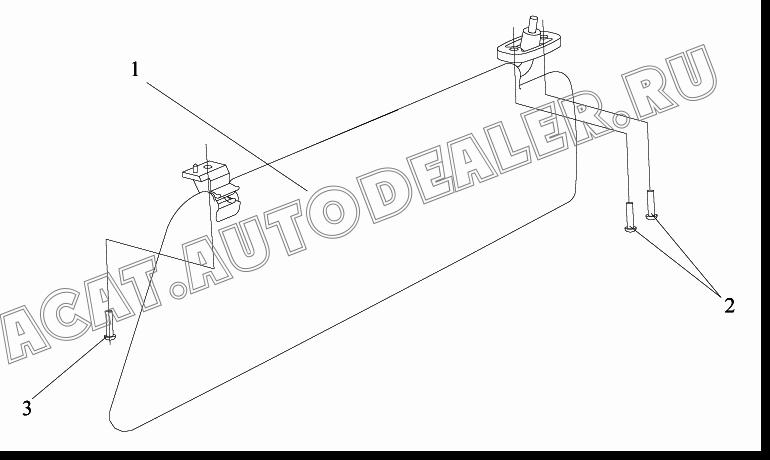 Правый противосолнечный козырек в сборе 8204020C109 для FAW CA3252