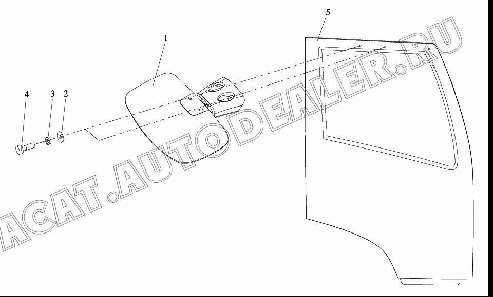 Бордюрное зеркало 8219020-A17 для FAW CA3252