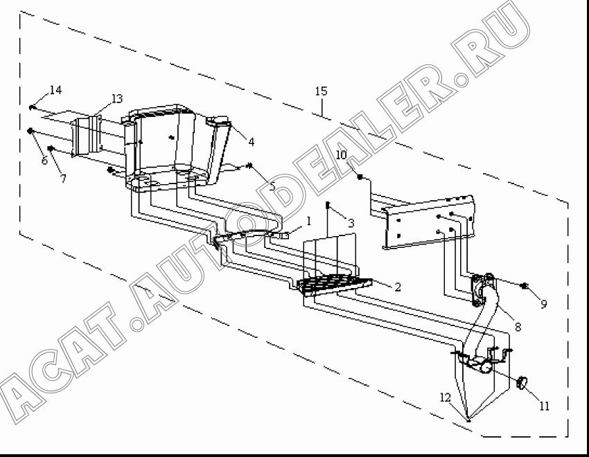 Левая ступенька 5103207E109 для FAW CA3252