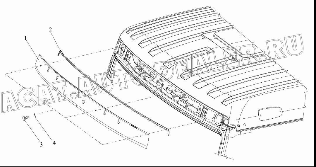 Верхняя отделочная панель 5201041-242 для FAW CA3252