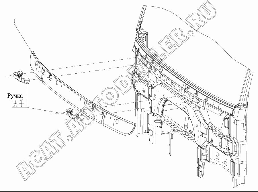 Нижняя отделочная панель 5201043-A17 для FAW CA3252