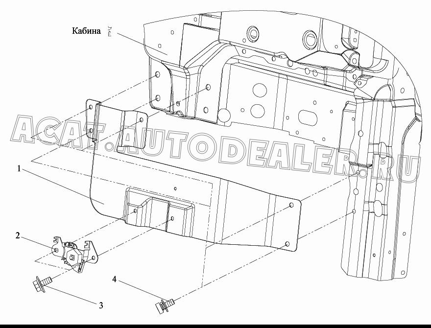 Левая опора замка 5302015-A17 для FAW CA3252