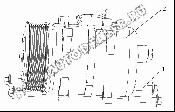 Компрессор кондиционера в сборе 8103020-36D для FAW CA3252