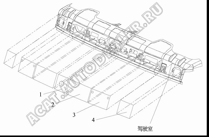 Уплотнительная пленка Б - внешняя панель ветрового стекла 5201052-А17 для FAW CA3312