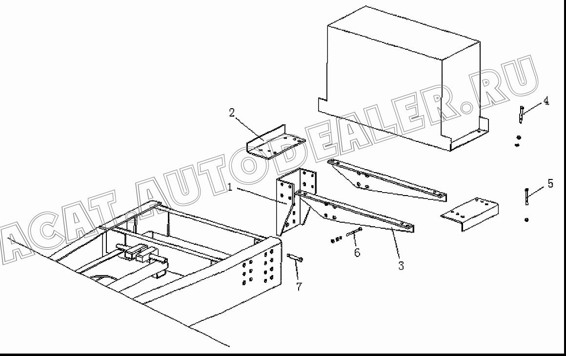 Кронштейн стойки топливного бака 8608013-478 для FAW CA3312