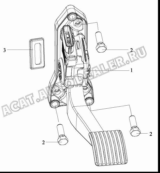 Педаль электронного акселератора в сборе 1108010-42A для FAW CA4180