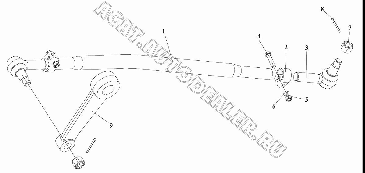 Передний рулевой продольный рычаг 3003016-60A для FAW CA4180