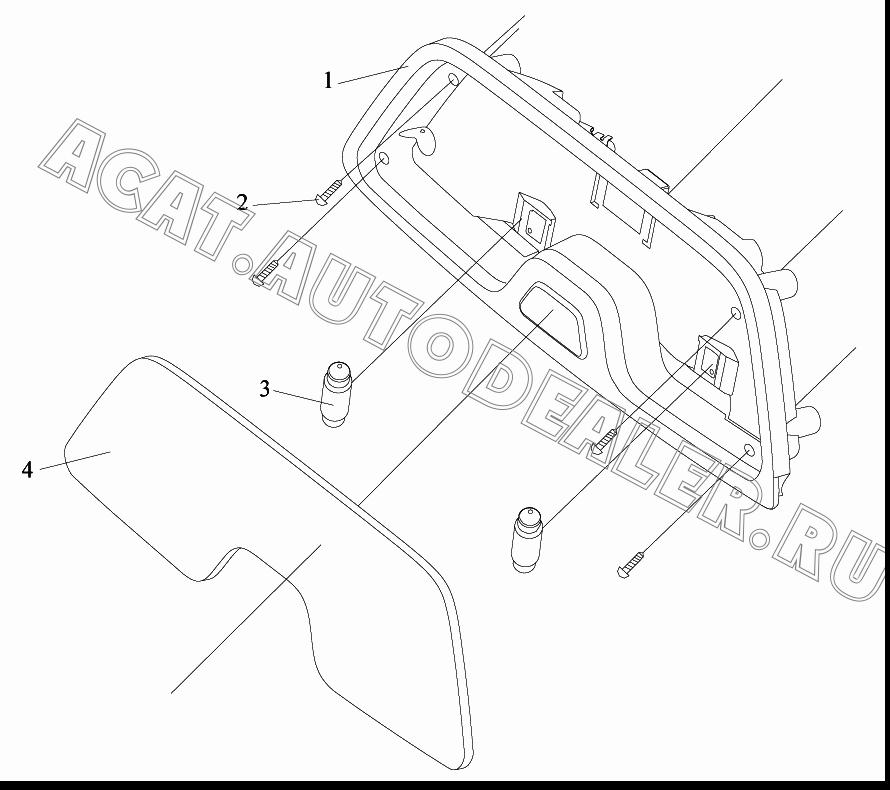 Лампа предупреждения открывания двери в сборе 3714010-A01 для FAW CA4180