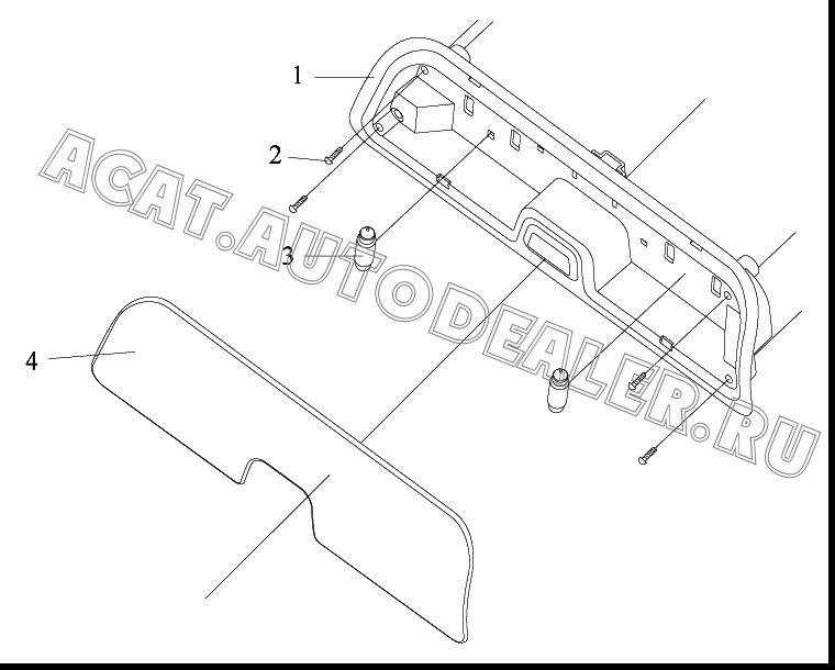 Осветительная лампа в кабине в сборе 3714020-A01 для FAW CA4180