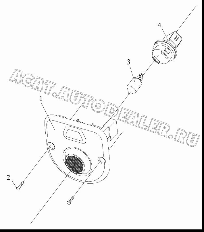 Лампа для чтения водителя в сборе 3714050-A01 для FAW CA4180