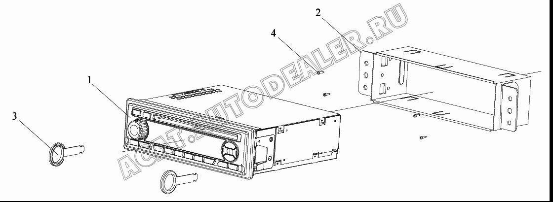 Проигрыватель CD в сборе 7911010-А02 для FAW CA4180