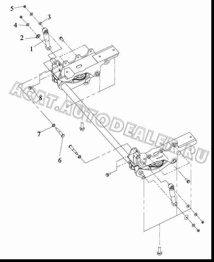 Амортизатор в сборе - передняя подвеска 5001020-А01 для FAW CA4180