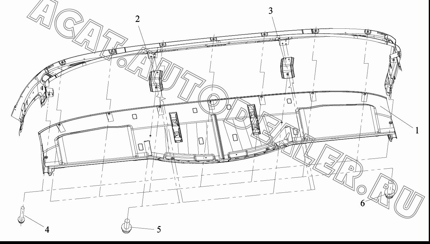 Правая крепежная стойка в сборе - высокий короб 5315030-A01 для FAW CA4180