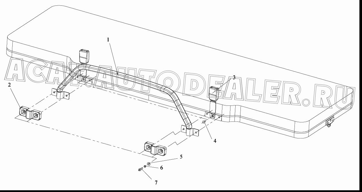 Поручень в сборе - верхнее спальное место 7000120-А02 для FAW CA4180