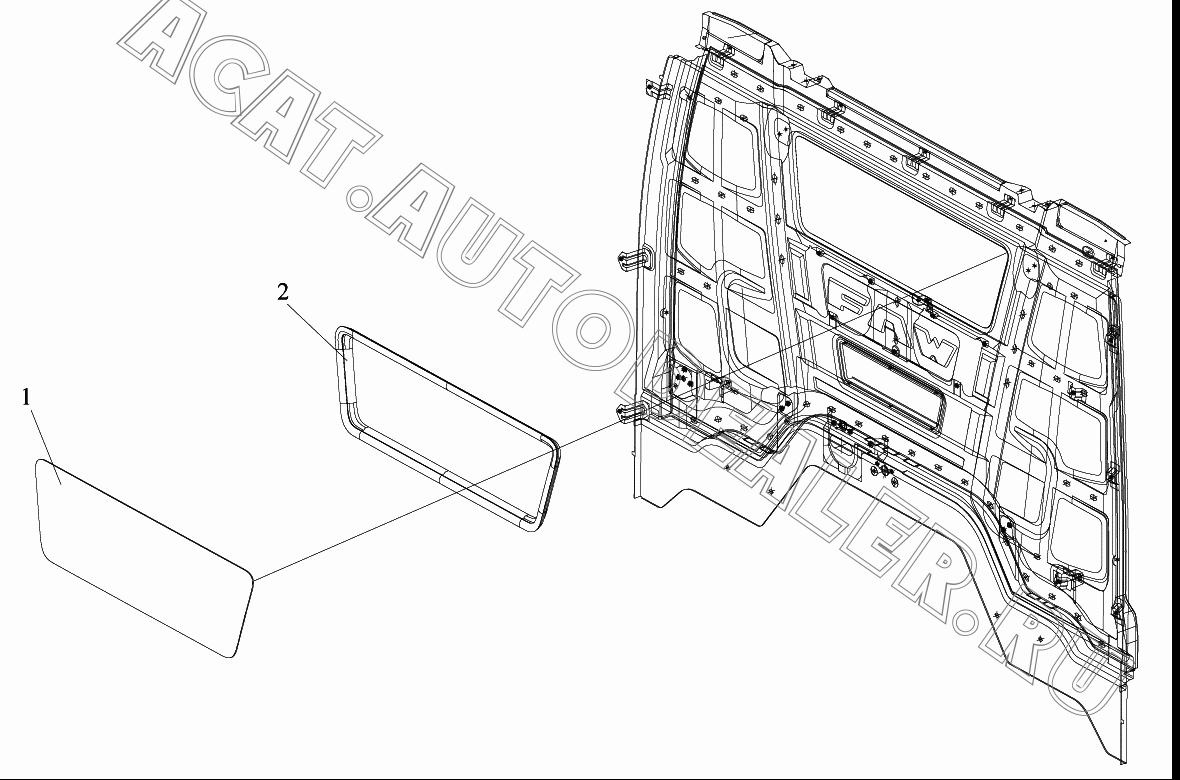 Стекло заднего окна 5603026-А01 для FAW CA4180