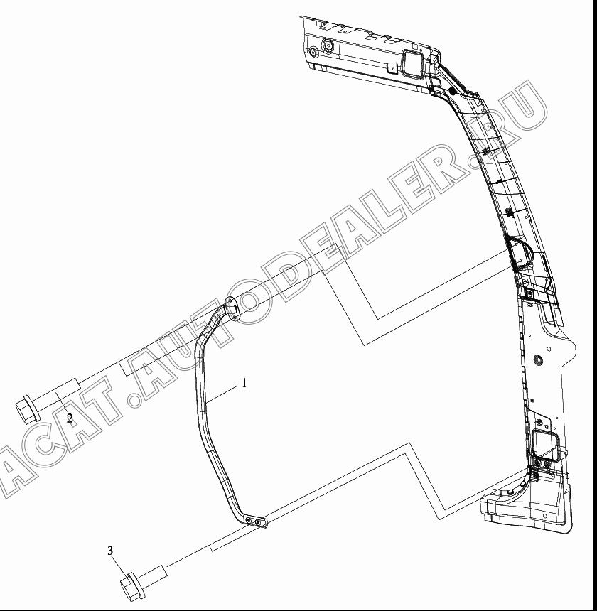 Левая передняя скоба в сборе 5302745-A01 для FAW CA4180