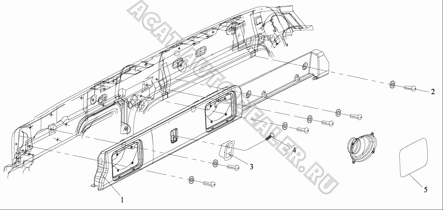 Левый верхний щиток в сборе 5702115-А01 для FAW CA4180