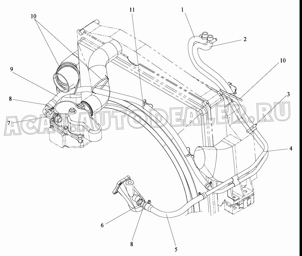 Впускной рукав 8116711-76А для FAW CA4180