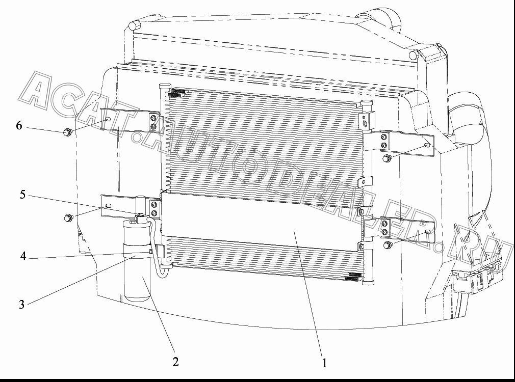 Конденсатор со стойкой в сборе 8105020-76A для FAW CA4180