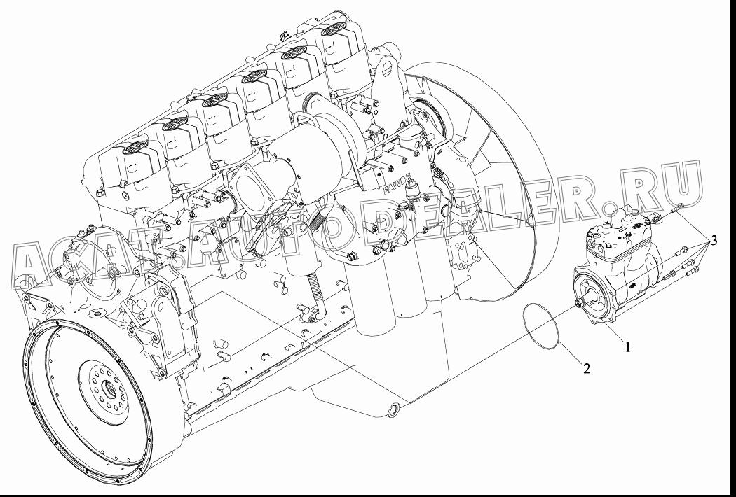 Воздушный компрессор в сборе 3509010-53D для FAW CA4180