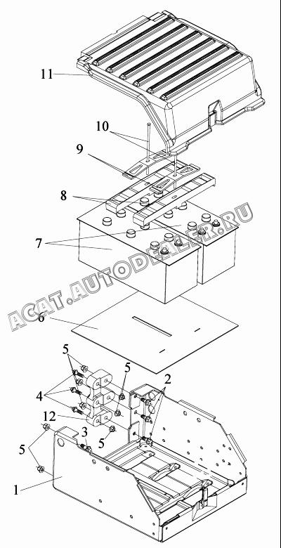 Аккумулятор - с электролитом 3703010-76A для FAW CA4180