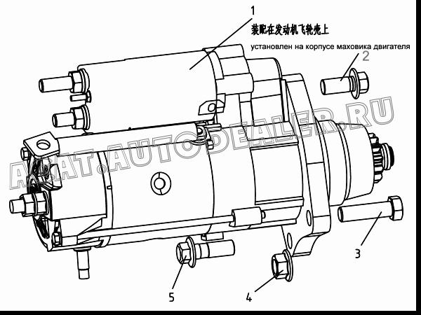 Стартер в сборе 3708010-53D для FAW CA4180