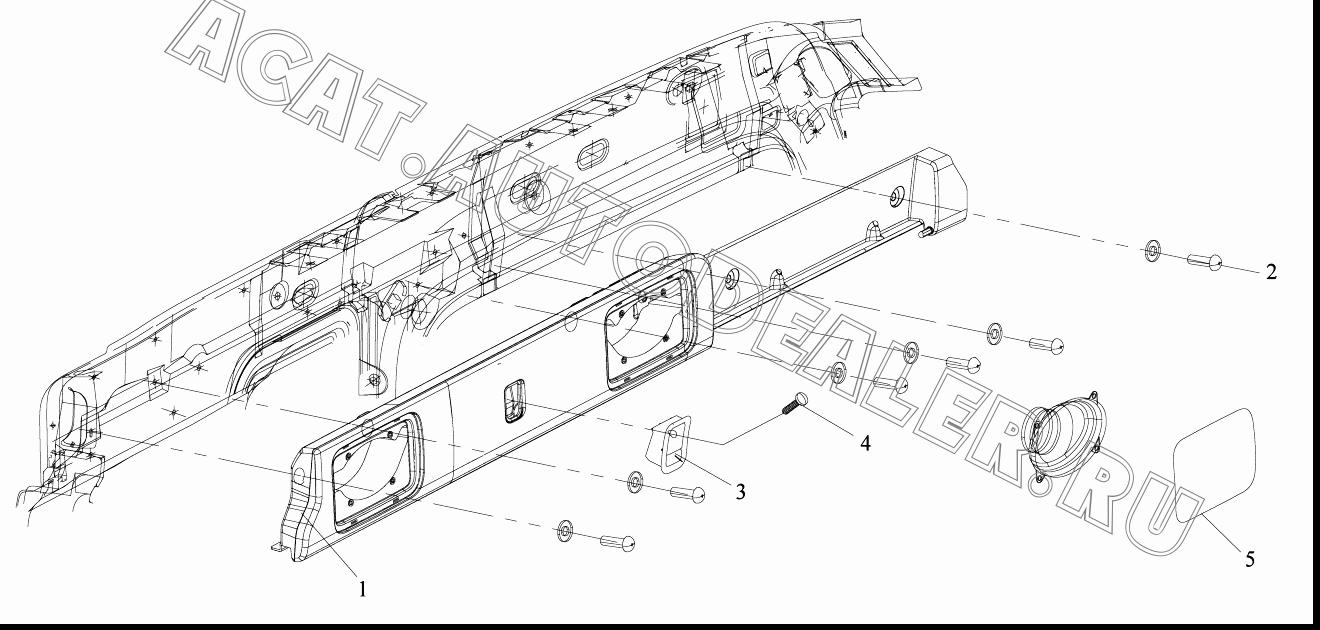 Левый верхний щиток в сборе 5702115-A01 для FAW CA4180