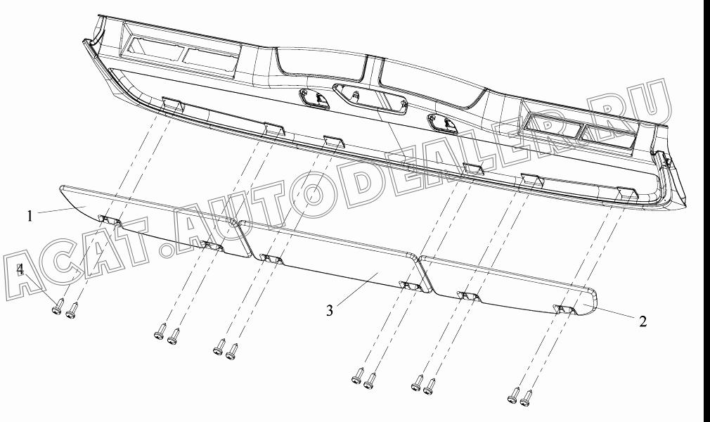 Левый передний противосолнечный козырек в сборе 8204015-A01 для FAW CA4180