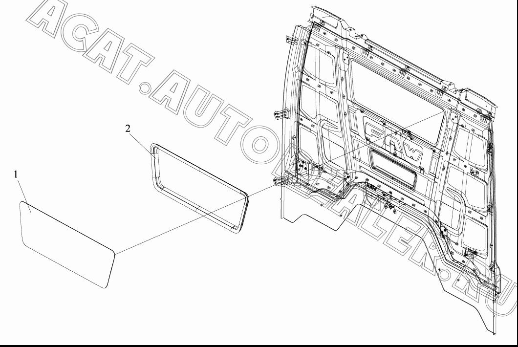 Стекло заднего окна 5603026-A01 для FAW CA4180