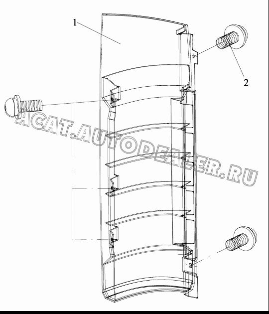 Обтекатель левой стороны в сборе 5302615-A01 для FAW CA4180