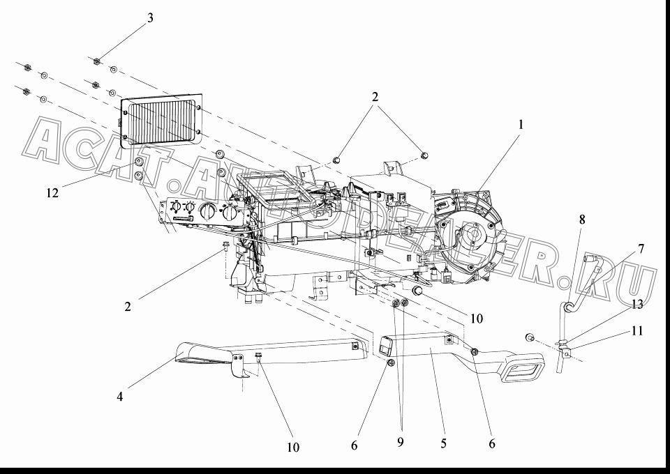 Механизм управления в сборе 8100010-A01 для FAW CA4180