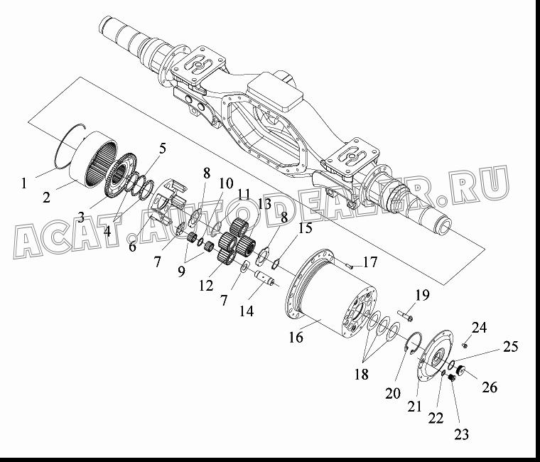 Вал планетарной шестерни 2405033-A0E для FAW CA4250