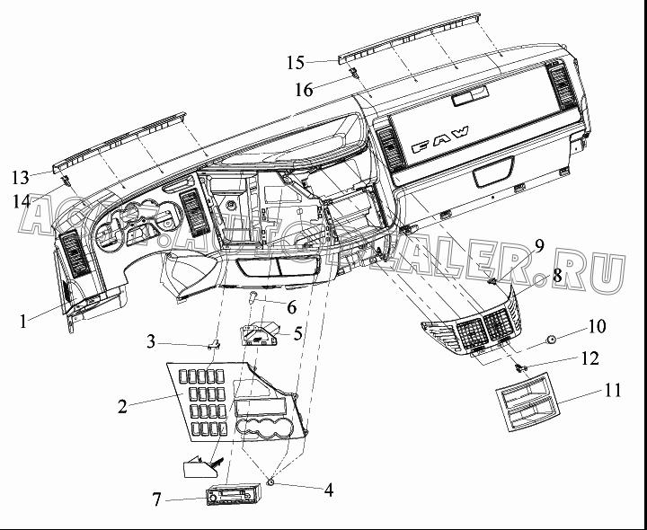 Металлическая пластина В 5310067-А01 для FAW CA4250