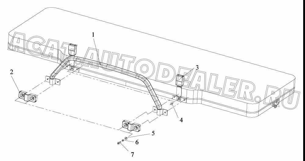 Поручень в сборе - верхнее спальное место 7000120-A02 для FAW CA4250