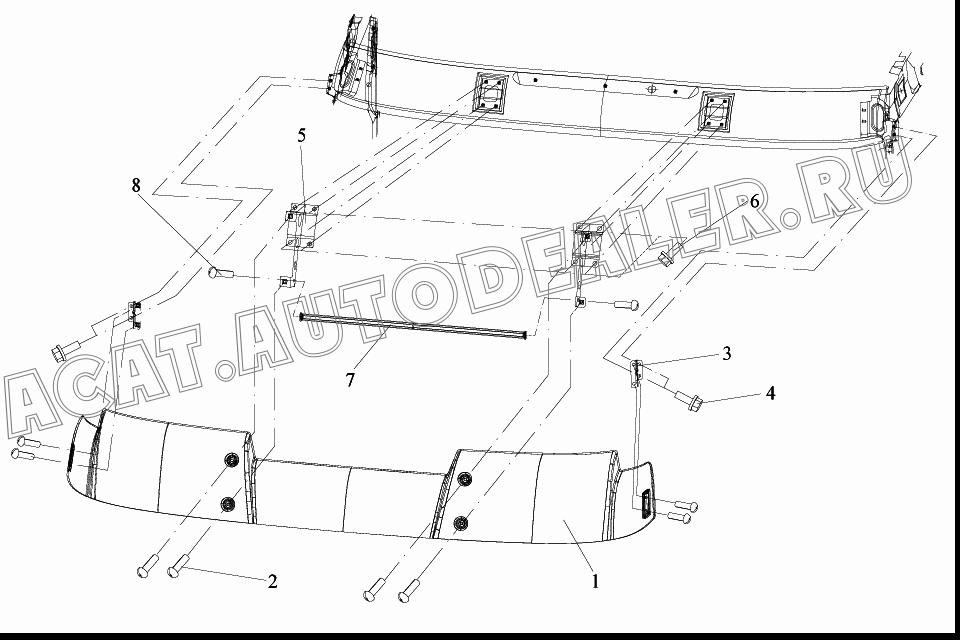 Светозащитная солнечная бленда крышки в сборе 5704010-А01 для FAW CA4250