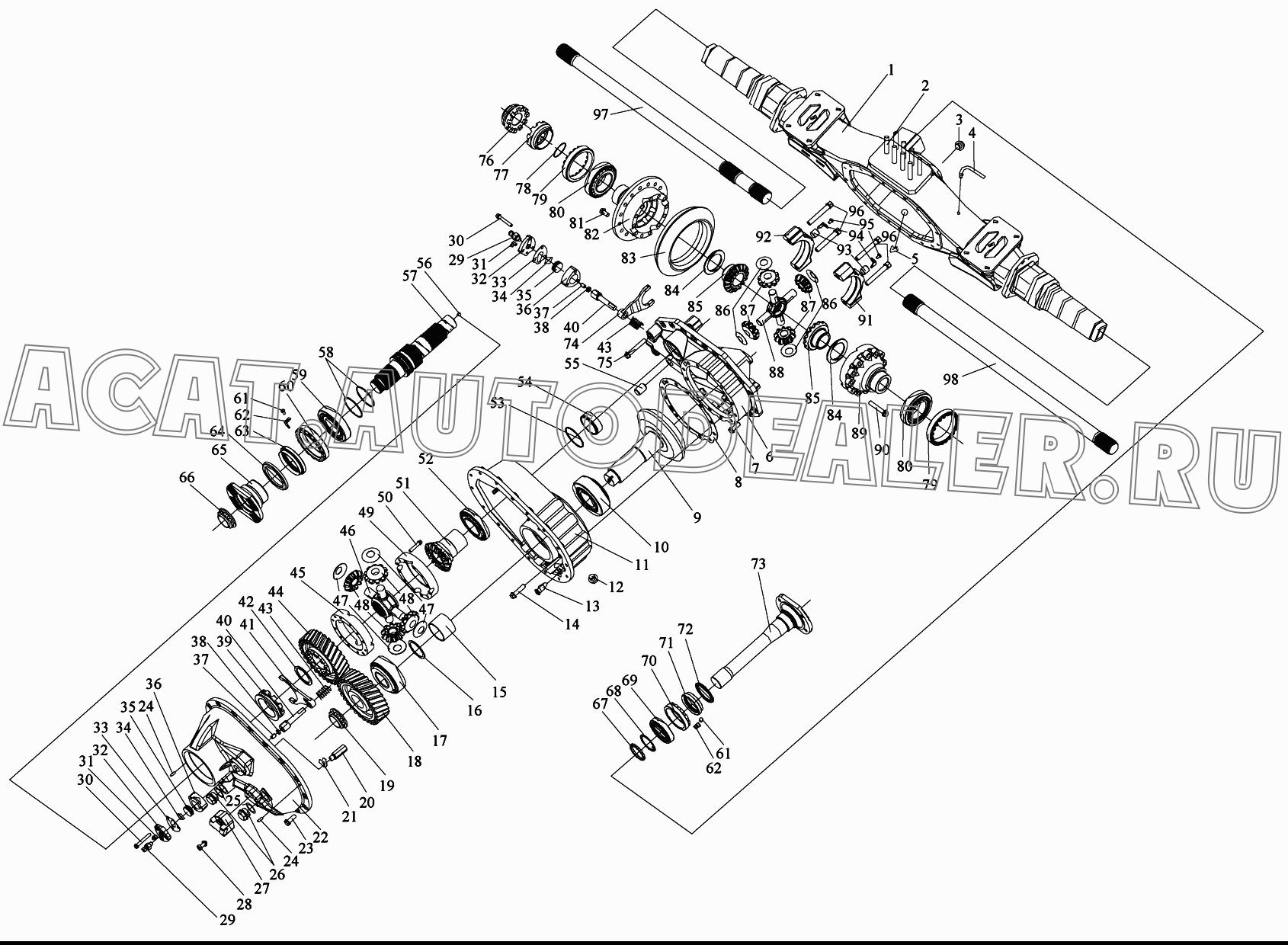 Ведущая коническая шестерня 2502036-A0E для FAW CA4250