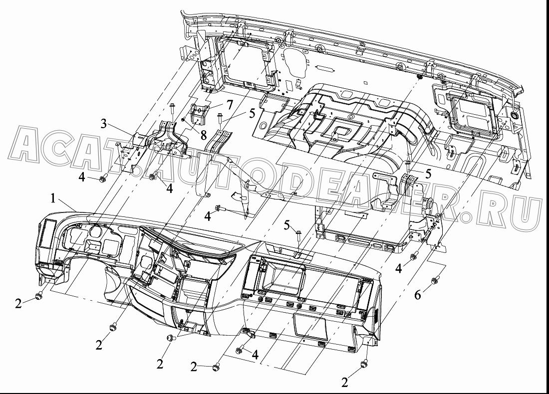 Усиленная стойка рулевой колонки в сборе 5310590-А01 для FAW CA4250