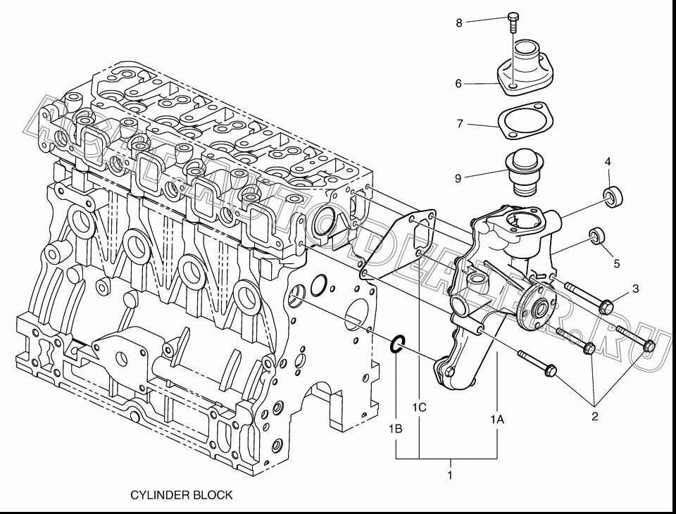 GASKET;WATER PUMP K1019351 для Doosan 430 Plus